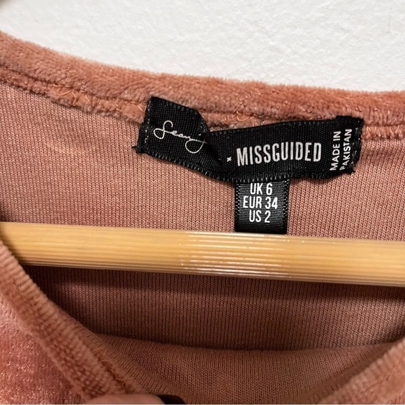 Sean John x Missguided Velour Crop Top Size US 2 - Picture 3 of 7